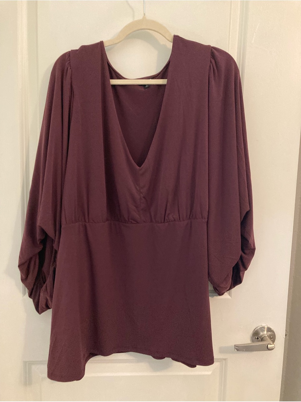 torrid Plum V-Neck Dolman Sleeve Blouse